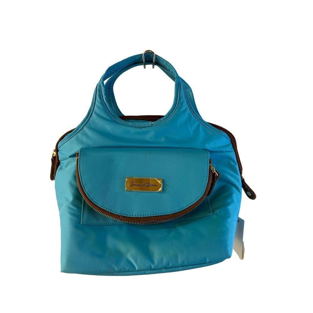 Samantha Brown Aqua Basket Cooler‎ insulated lunch tote new
